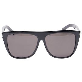 Saint Laurent Square Frame Sunglasses in Black Acetate Black