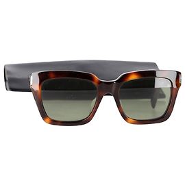 Gafas de sol efecto carey en acetato marrón Saint Laurent Castaño