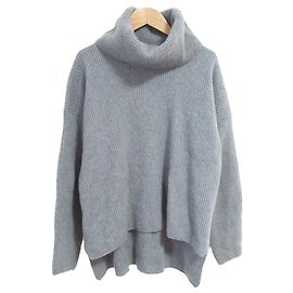 Autre Marque Rippstrick-Turtleneck-Pullover 9G Drawer Braun