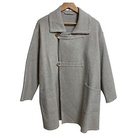 Autre Marque 45R Merino Double Weave Coat Brown Other