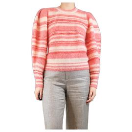 Isabel Marant Etoile Pull en mohair rayé rose - taille UK 8 Rose