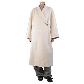 By Malene Birger Beige Ayvian double-breasted wool coat - size UK 12 Other