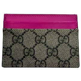 Gucci Ophidia Card Holder Fuschia