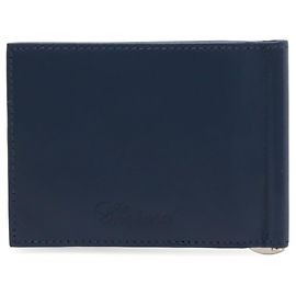 Autre Marque Chopard Navy Leather Bi-fold Wallet Navy blue
