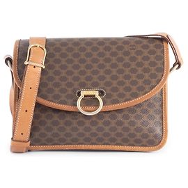 Céline Borsa a Spalla Celine Macadam Flap Marrone
