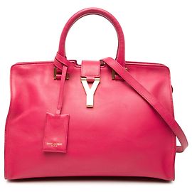 Bolsa cabas Chyc pequena em couro de bezerro rosa Saint Laurent Rosa