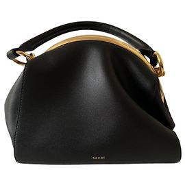 Sacai black Pursket leather handbag Black