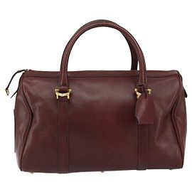 bolso Boston Must de Cartier de cuero Burdeos