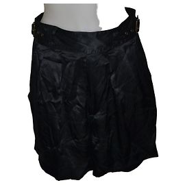 Etro Black Silk Shorts Size 42 Black