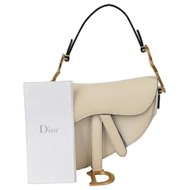 Dior-Mini Saddle Shoulder Bag-White