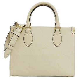 Bolsa On-the-Go PM em Monogram Empreinte Louis Vuitton Bege