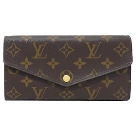 Louis Vuitton Monogram Portefeuille Sarah M62234 Wallet Brown Fuschia