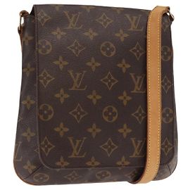 Louis Vuitton Musette Salsa Handbag Monogram Canvas GM Brown