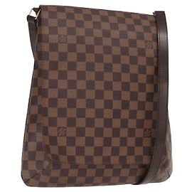 LOUIS VUITTON Bolsa de Ombro Musette Damier Ebene N51302 LV Auth ka1013 Damier ebene