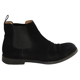 Church's Schwarze Wildlederstiefel Schwarz