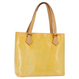 LOUIS VUITTON Handtasche Monogram Vernis Houston Grau M91053 LV Auth BA9112 Grau