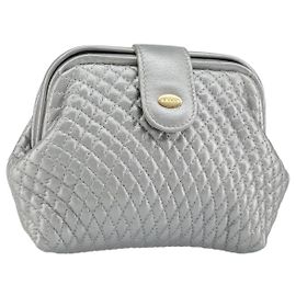 Pochete de couro prata BALLY Auth 157887 Prata