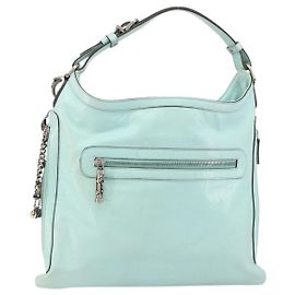 Borsa vintage in pelle Versace Blu