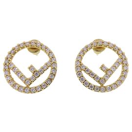 Pendientes de strass Fendi Dorado