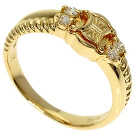 Céline Celine Macadam Diamond Ring in 18K Yellow Gold Other