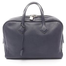 Sac à main d'affaires Hermès Victoria 2 12H Bleu Bleu Marine