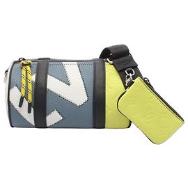 Louis Vuitton Polochon Shoulder Bag Blue Multiple colors Yellow