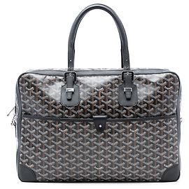 Goyard Black Goyardine Ambassade MM Black