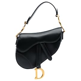 Dior-Dior Black Mini Smooth Calfskin Saddle Bag-Black