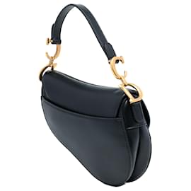 Dior-Dior Black Mini Smooth Calfskin Saddle Bag-Black