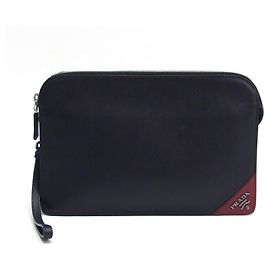 Prada Saffiano Clutch Tasche Schwarz