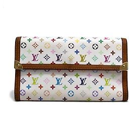 Cartera Larga Monogram Multicolore Louis Vuitton Blanco