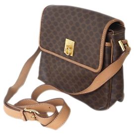 Céline Bolsa de Ombro Celine Macadam Marrom M14 Marrom