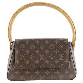 Bolso de Hombro Mini Looping Louis Vuitton Castaño
