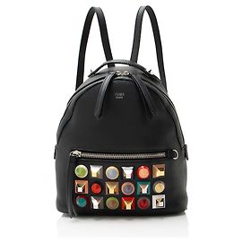 Fendi Leather Studded By The Way Mini Backpack Black