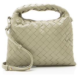 Mini bolsa Inrecciato em couro de bezerro Bottega Veneta Verde