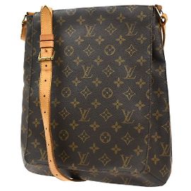 Louis Vuitton Musette Salsa Handbag Monogram Canvas GM Brown