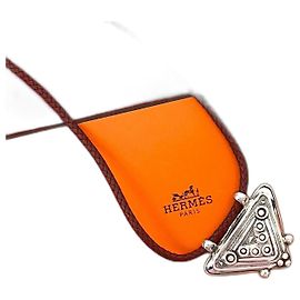 Hermès Hermes Touareg Silver Necklace Red