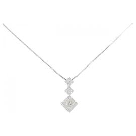 Autre Marque Diamant-Halskette aus Weißgold Au750 Silber