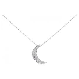 Autre Marque Diamant-Halskette aus Weißgold Au750 Silber