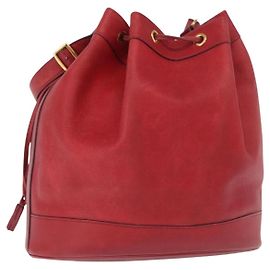 Hermès Hermes Market Handbag Leather 28 Red