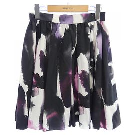 Jupe Alexander McQueen Noir Blanc Violet