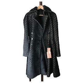 Alaïa black lamb fur coat size 36 Black