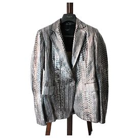 Jaqueta de python prateado Alaïa tamanho XS Prata