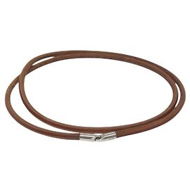 Bracelete de couro Laniere Hermès Marrom