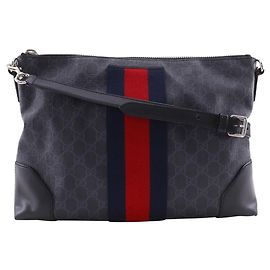 Borsa Messenger Gucci in GG Supreme Nera Nero