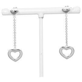 Tiffany & Co Brincos de gota em prata 925 com link em forma de coração Tiffany Outro