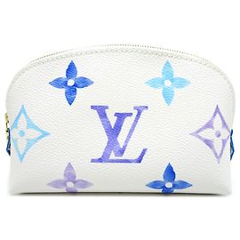 Kosmetiktäschchen PM Louis Vuitton Weiß Blau