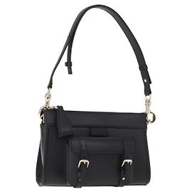 Chloé Borsa a Spalla in Pelle Chloe Edith Nera Oro Auth am10259V Nero D'oro