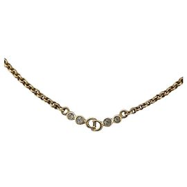 Collier Christian Dior en métal doré Auth am10310 Autre
