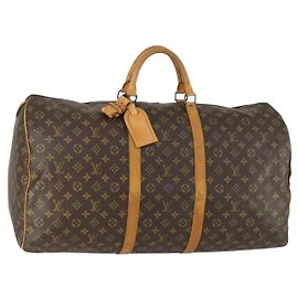 LOUIS VUITTON Bolsa Boston Monogram Keepall 60 M41422 LV Auth BA9012 Monograma